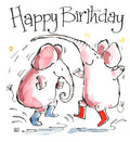 Greetings Card - Dancing Elephants