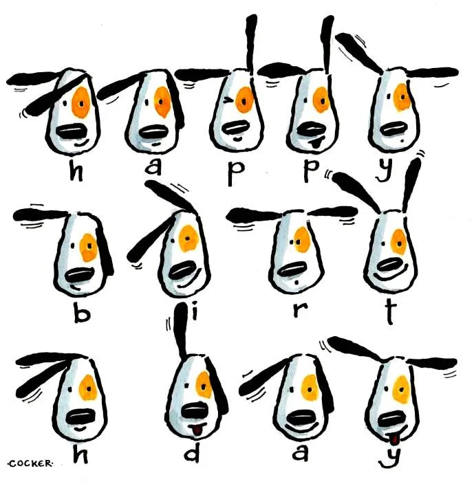 Greetings Card - Dog Flags and Wags