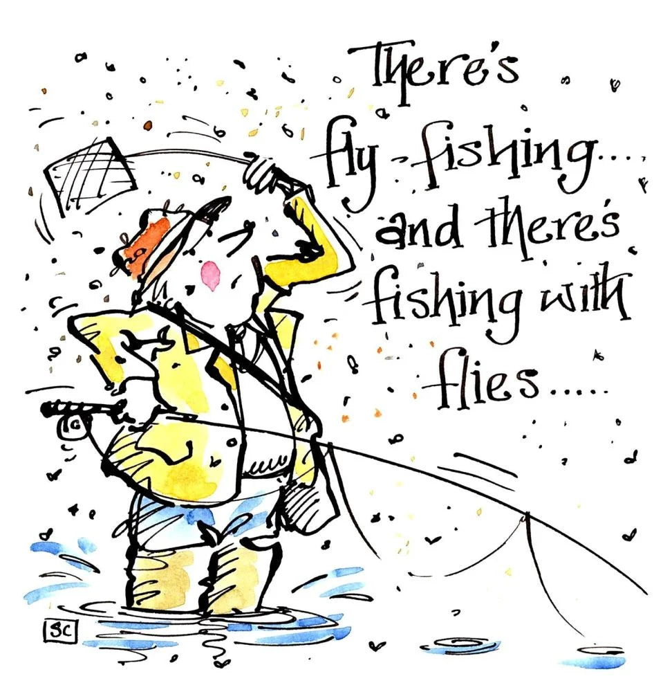 Greetings Card - Fishing Fly Flies