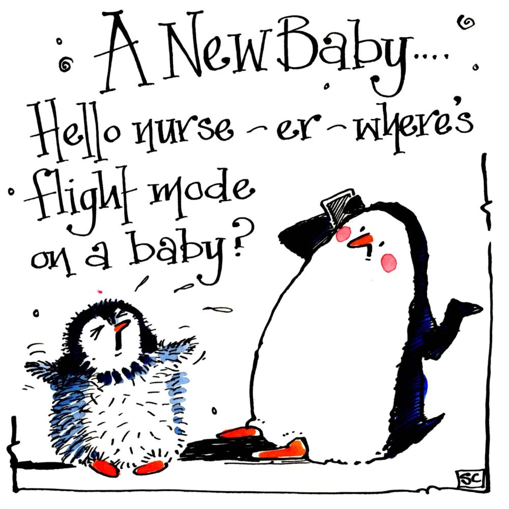 Greetings Card - New Baby Flight Mode