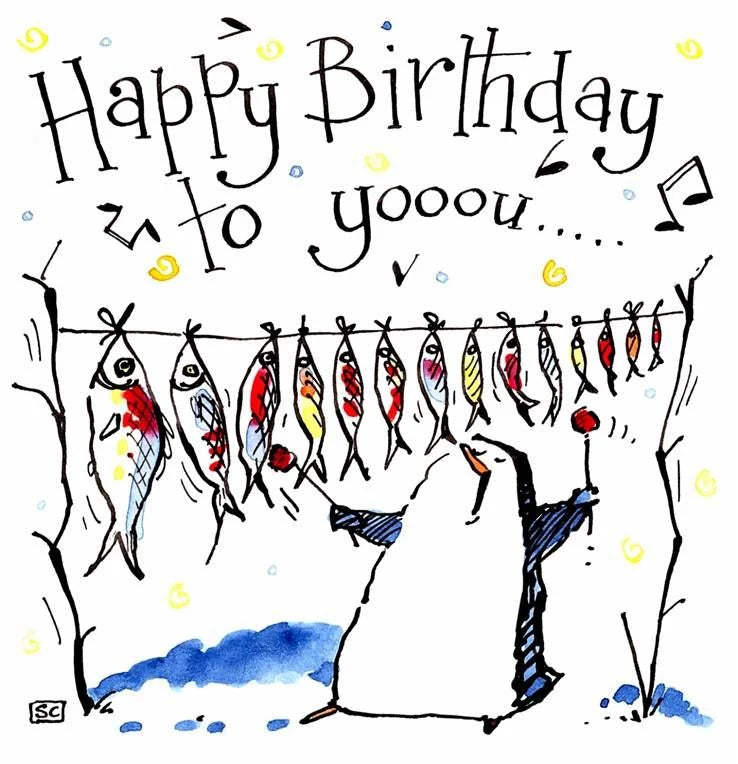 Greetings Card - Penguin Percussion