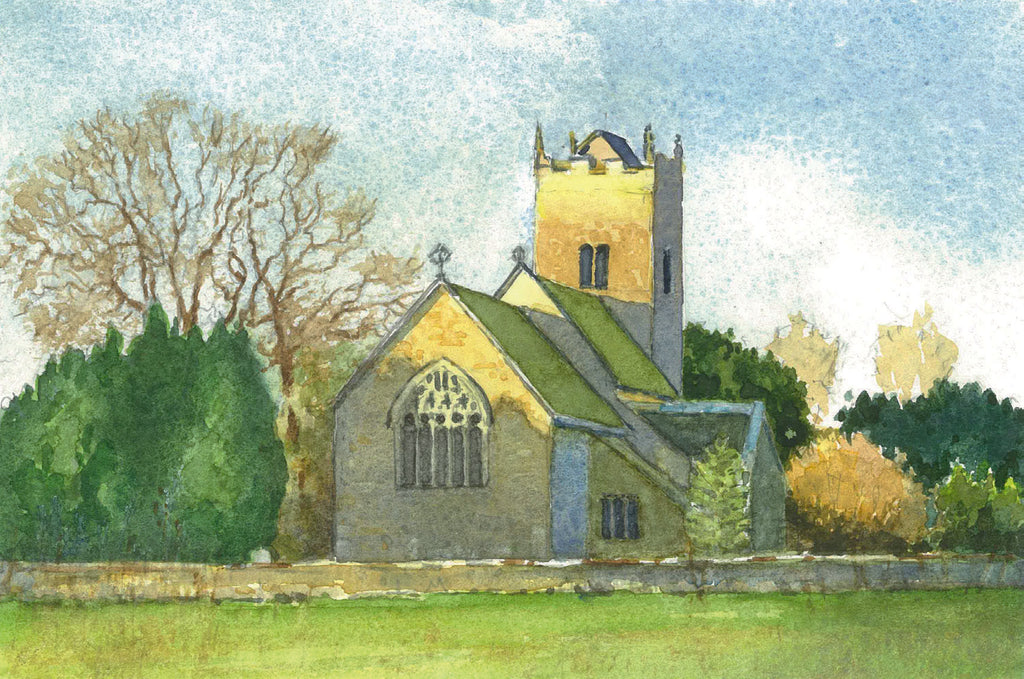 Postcard - Little Ouseburn Church