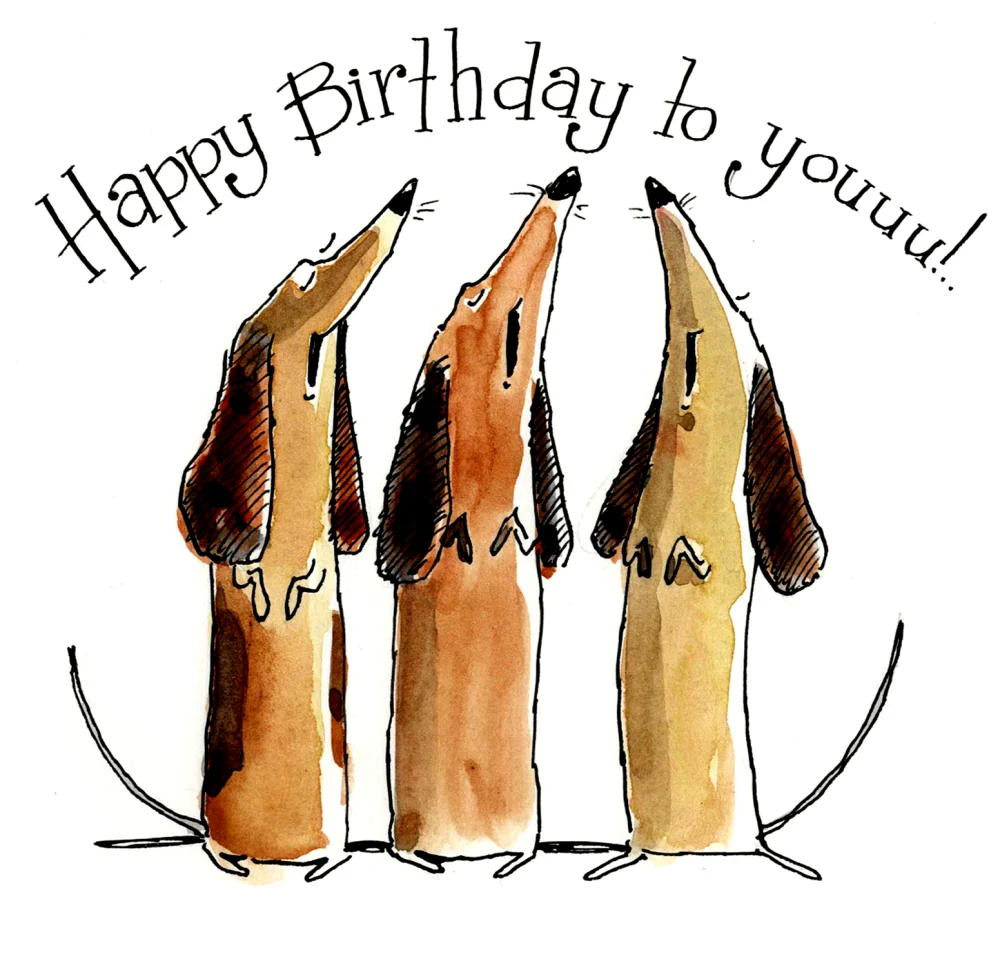 Greetings Card - Singing Sausages